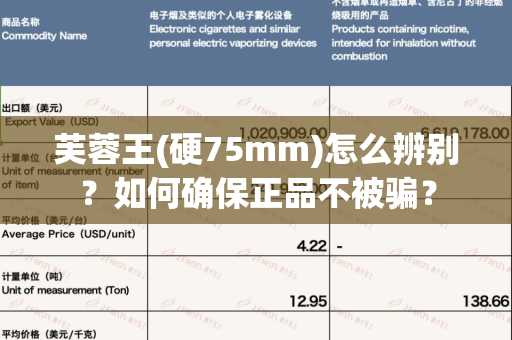 芙蓉王(硬75mm)怎么辨别？如何确保正品不被骗？